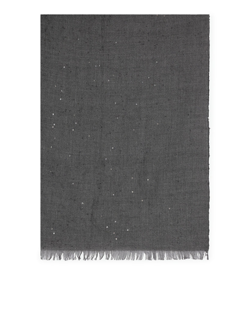 SCIARPA IN CASHMERE E SETA CON PAILLETTES