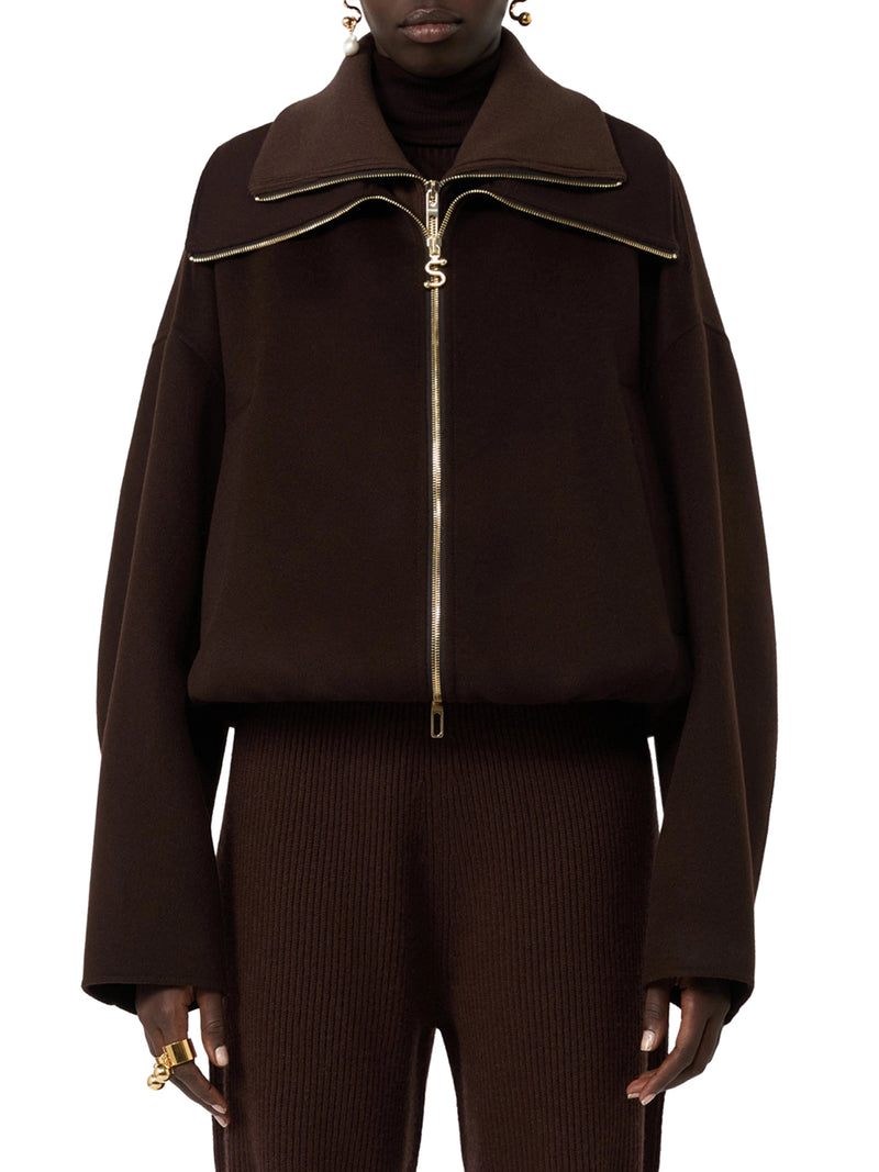 BOMBER IN PURA LANA CON DAVANTINO RIMOVIBILE