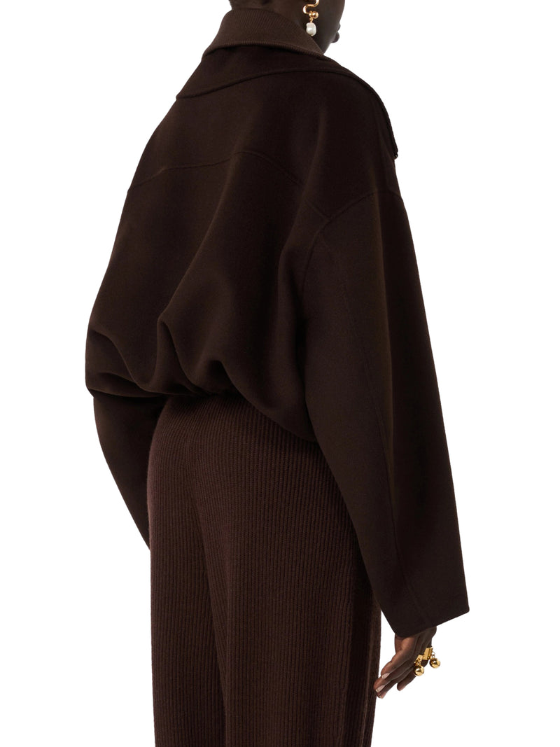 BOMBER IN PURA LANA CON DAVANTINO RIMOVIBILE