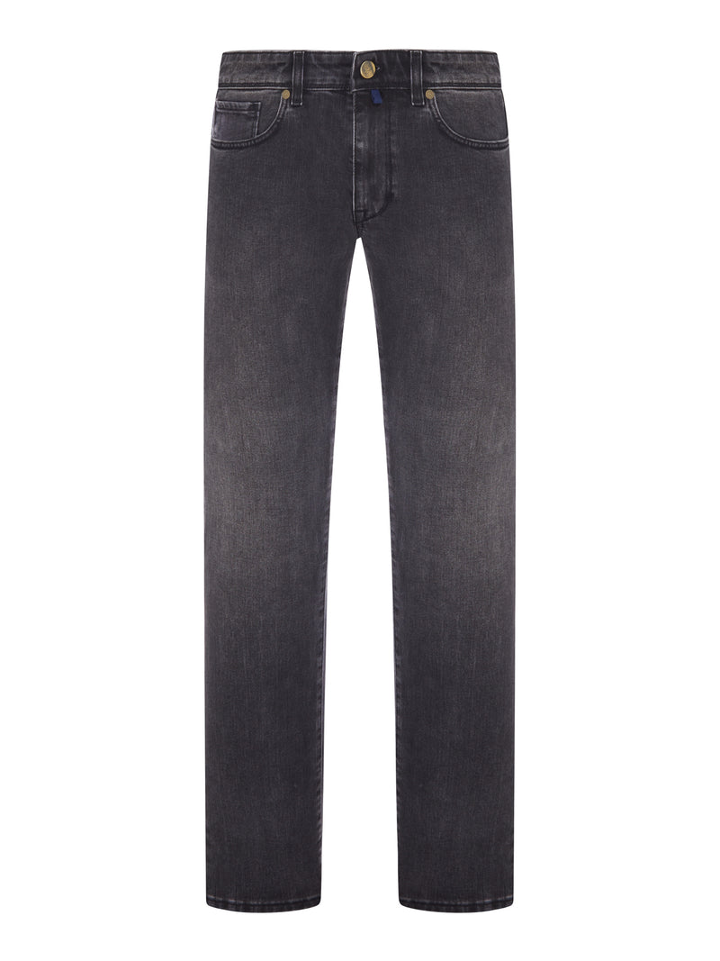 JEANS REGULAR IN DENIM GRIGIO LAVAGGIO USED