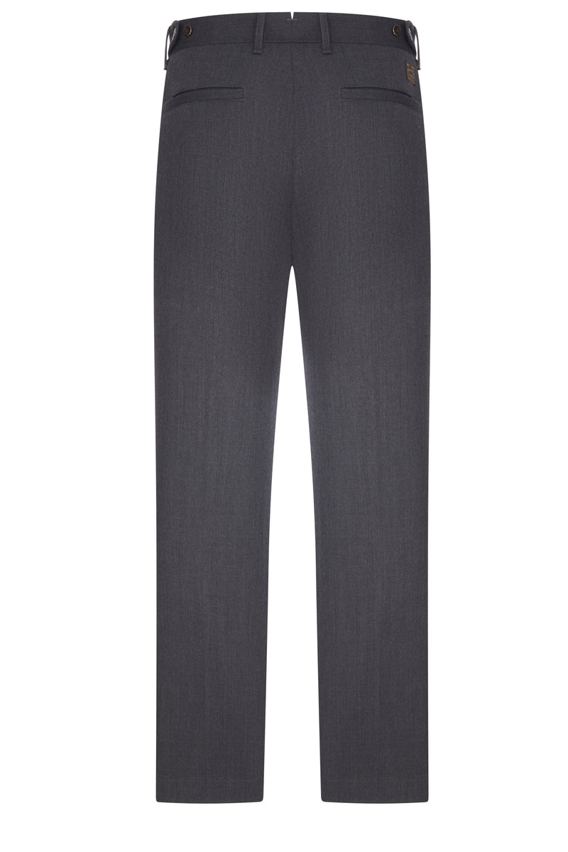 PANTALONI SARTORIALI A GAMBA DRITTA CON REGOLATORI LATERALI
