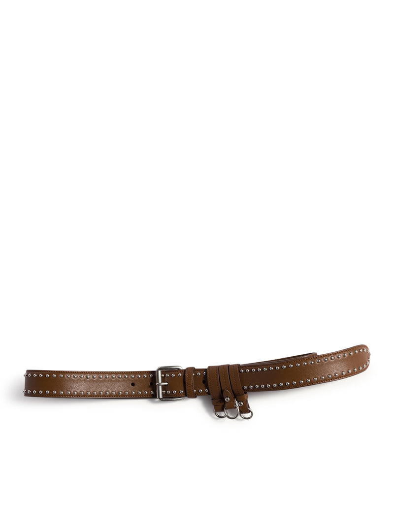 CINTURA IN PELLE CON BORCHIE