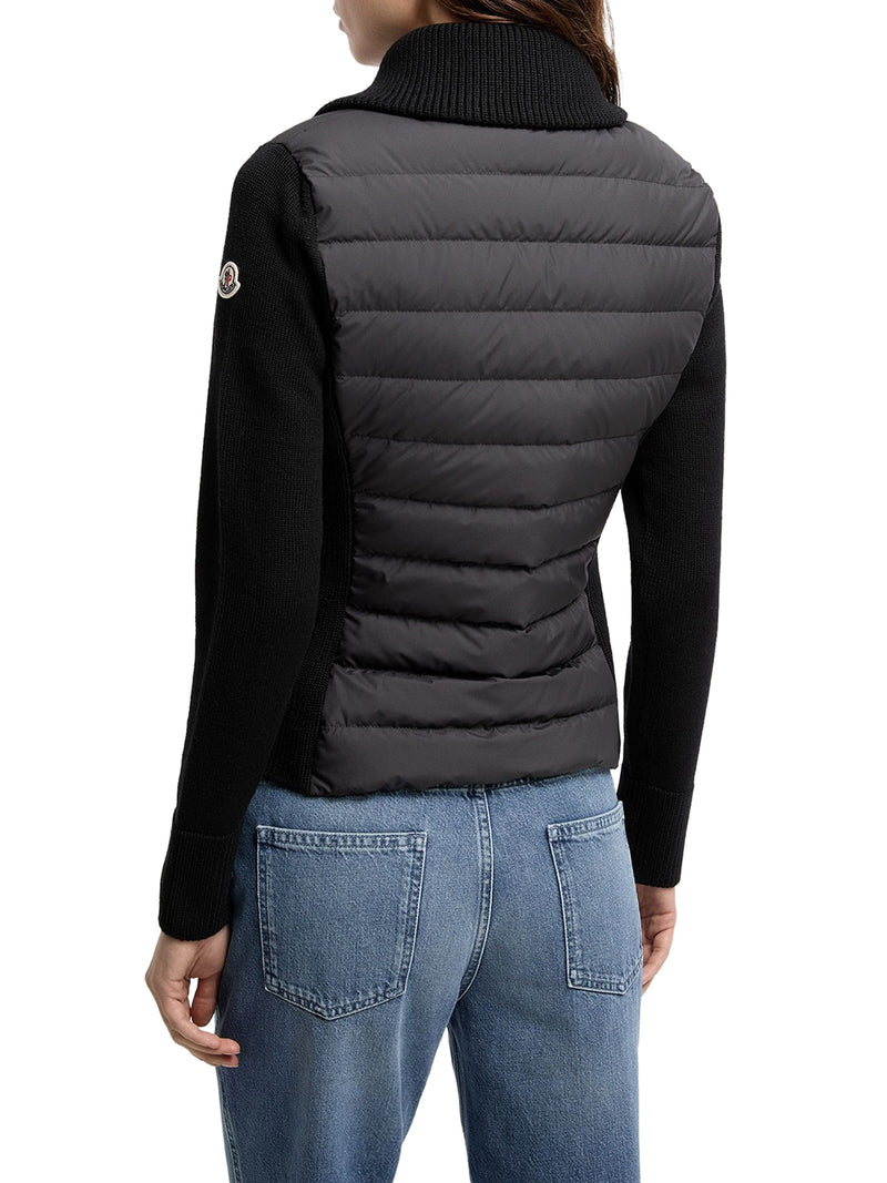 CARDIGAN IN LANA IMBOTTITO CON ZIP