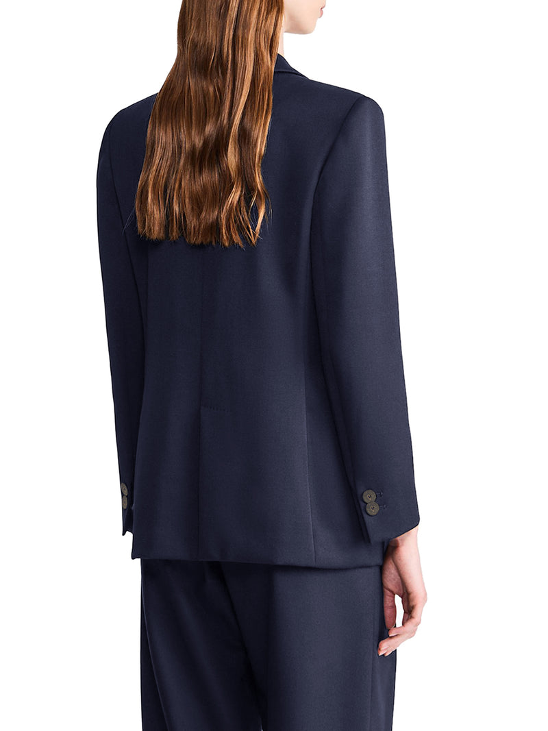 BLAZER DOPPIOPETTO IN LANA DOUBLE CON REVERS A LANCIA