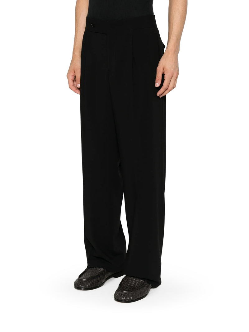 PANTALONI A DUE PINCES IN PURA LANA VERGINE