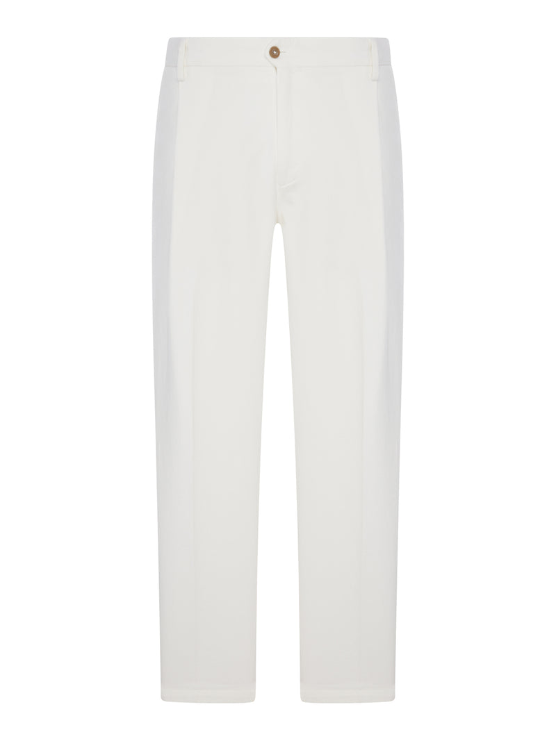 PANTALONE CHINO IN COTONE CON PINCES