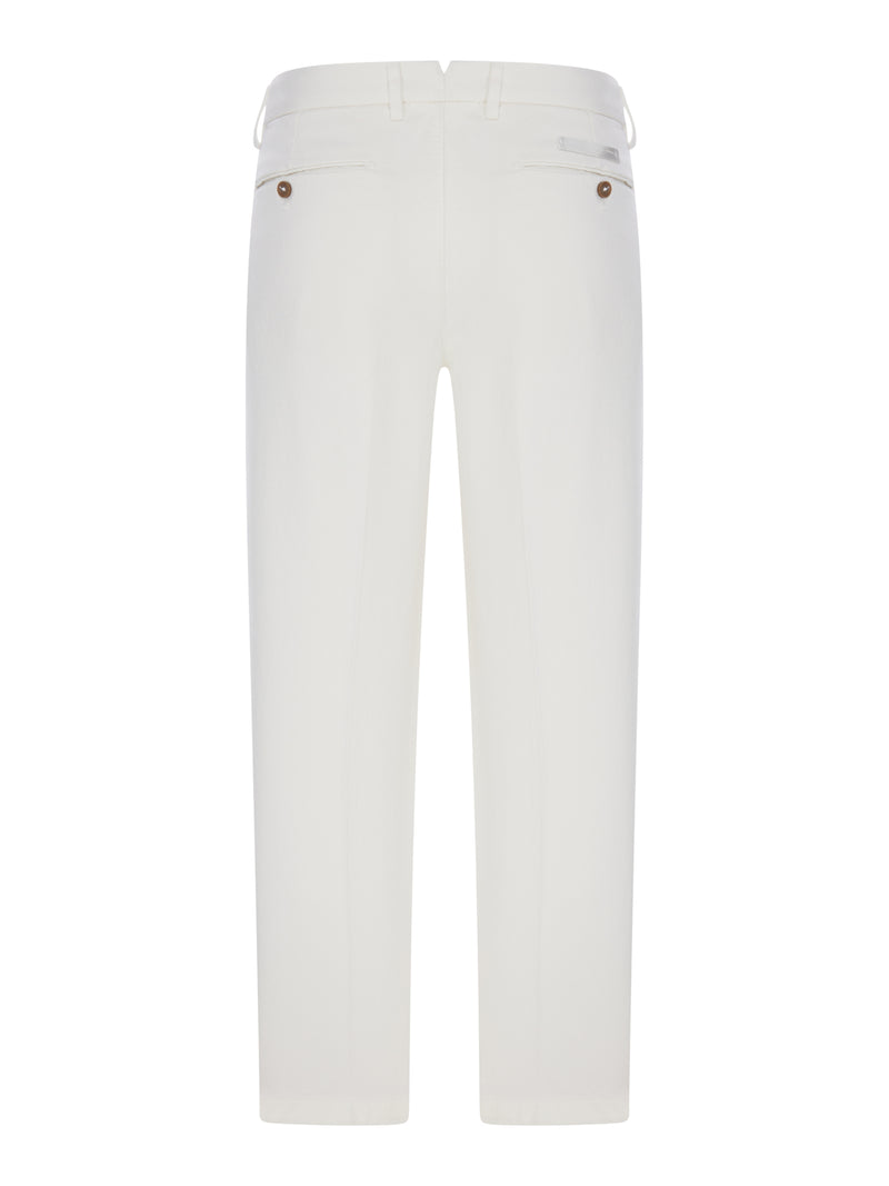 PANTALONE CHINO IN COTONE CON PINCES