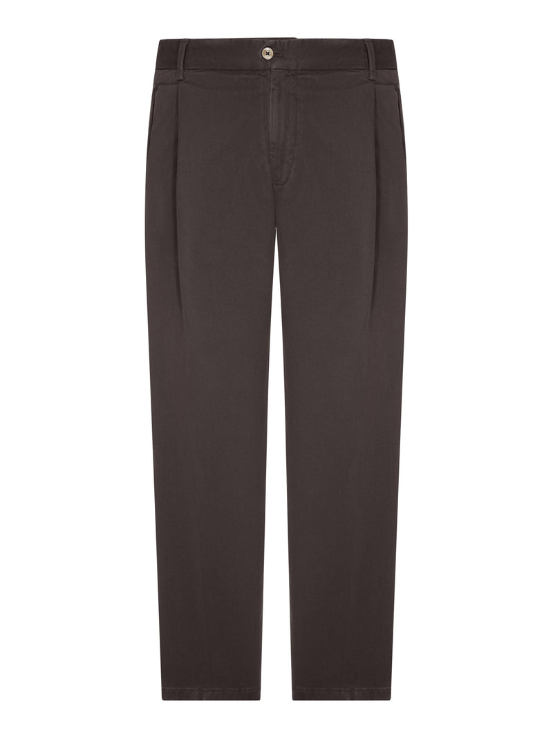 PANTALONE CHINO IN COTONE CON PINCES
