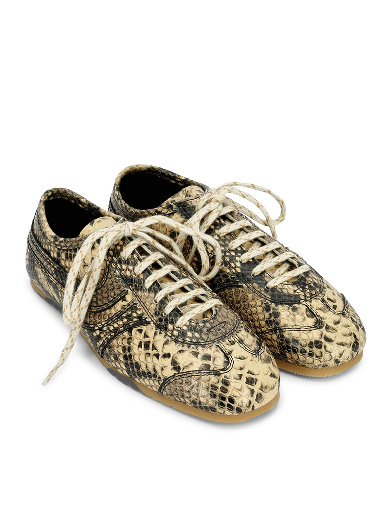 SNEAKER IN PELLE ANNI `70 EFFETTO PELLE DI SERPENTE
