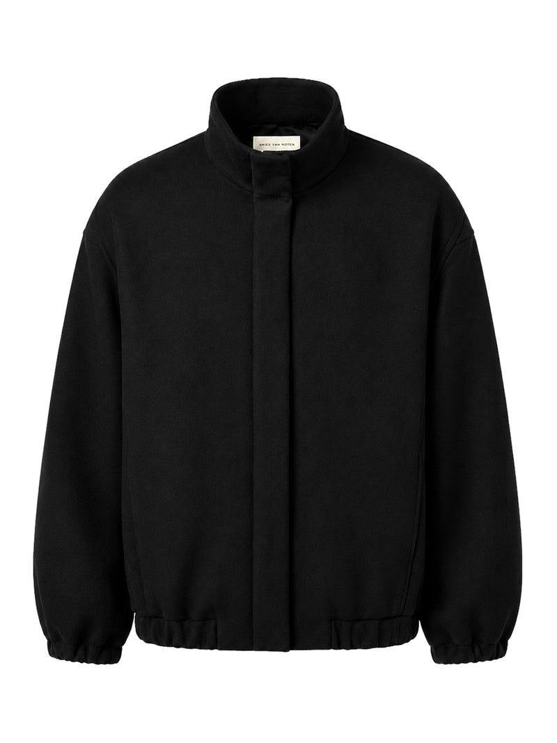 GIUBBOTTO BOMBER IN PANNO CON COLLO ALTO