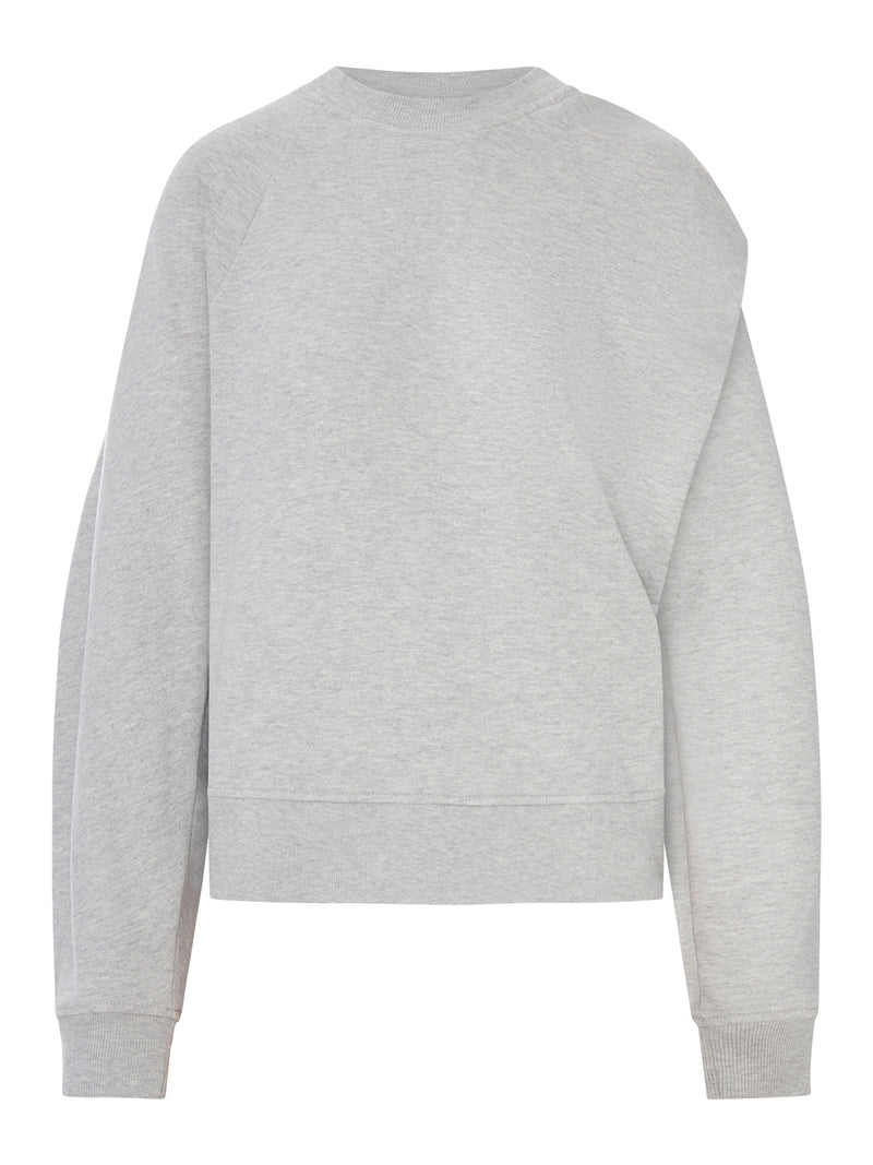 FELPA IN COTONE CON DRAPPEGGIO SUL RETRO