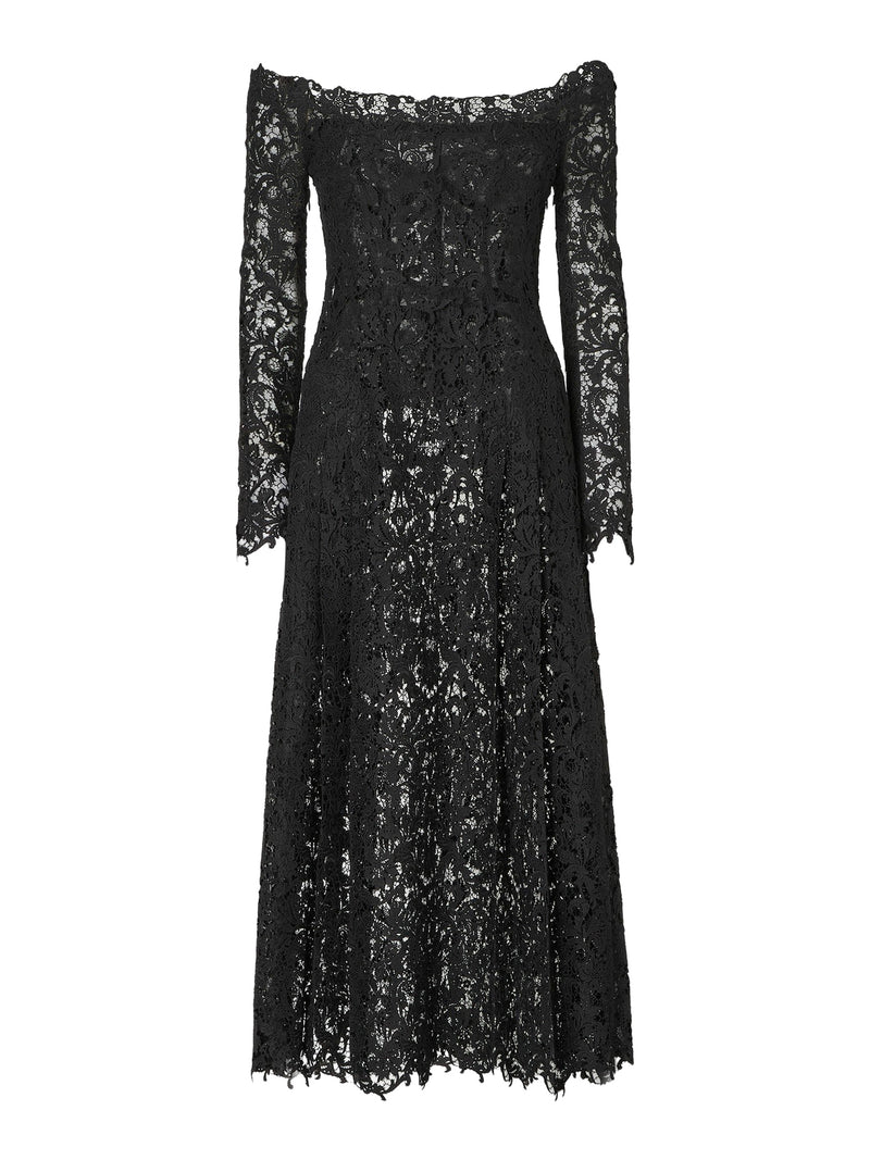 ABITO IN PIZZO MACRAMÈ NERO