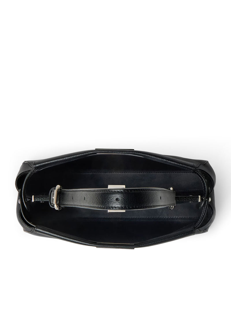 MY MEDIUM PEEKABOO® BORSA IN PELLE NERA CON SPECCHIETTI RICAMATI
