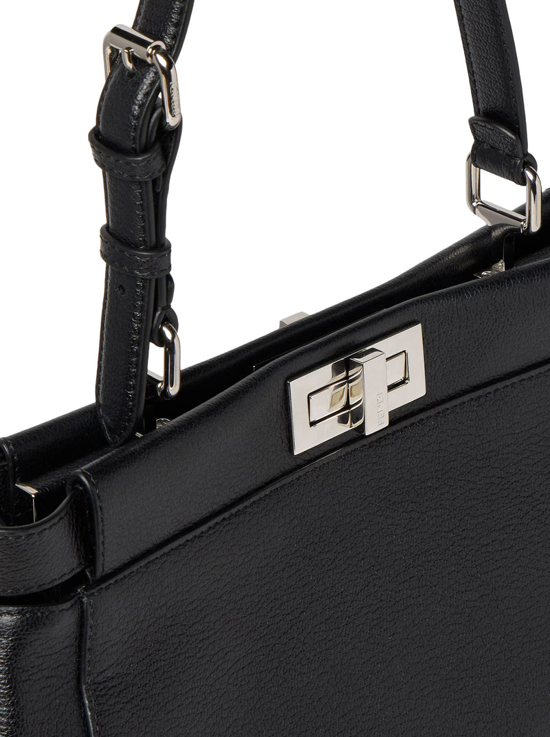 MY MEDIUM PEEKABOO® BORSA IN PELLE NERA CON SPECCHIETTI RICAMATI