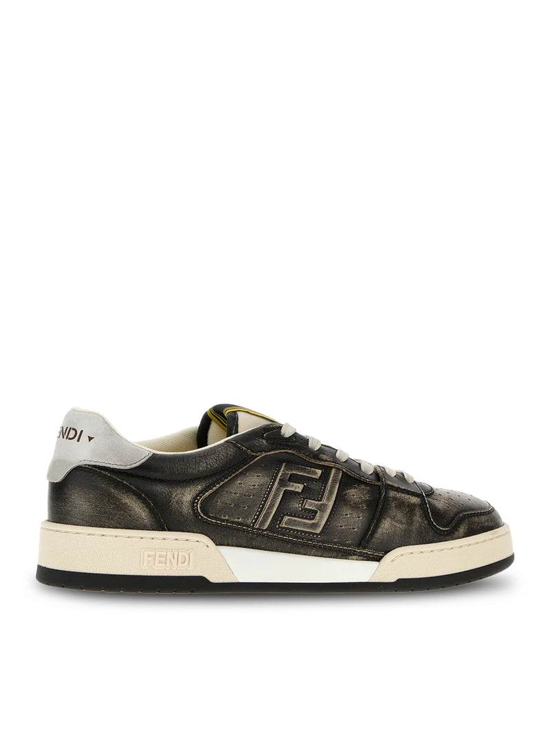 SNEAKERS MATCH IN PELLE NERA