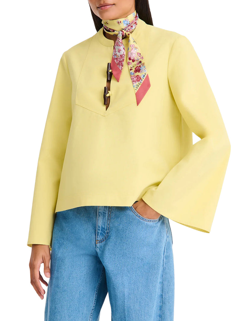 FOULARD FRISE FLEURIE IN SETA