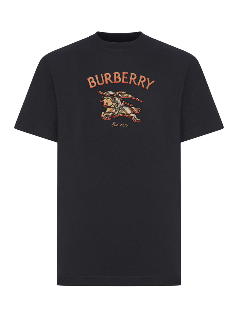 T-SHIRT IN COTONE CON KNIGHT CHECK