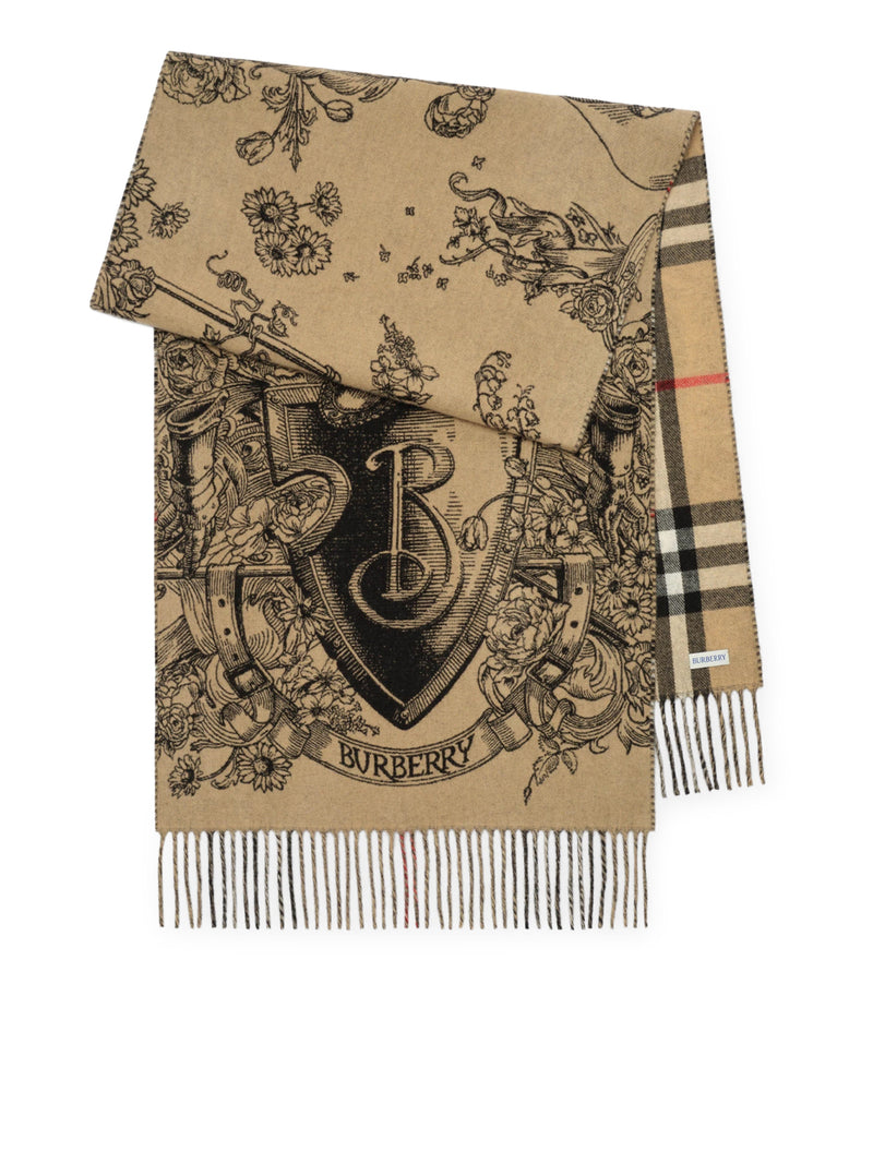 SCIARPA IN CASHMERE REVERSIBILE CON ETCHED
