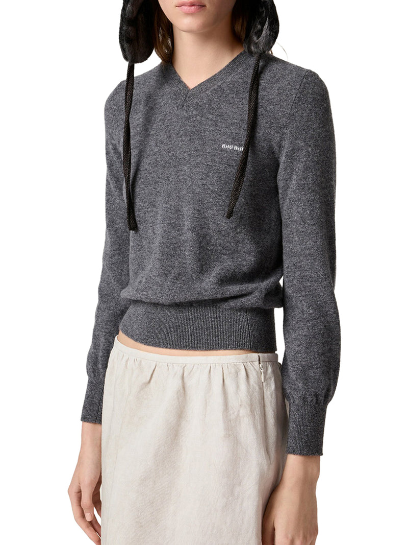 MAGLIONE IN LANA CON SCOLLO A V
