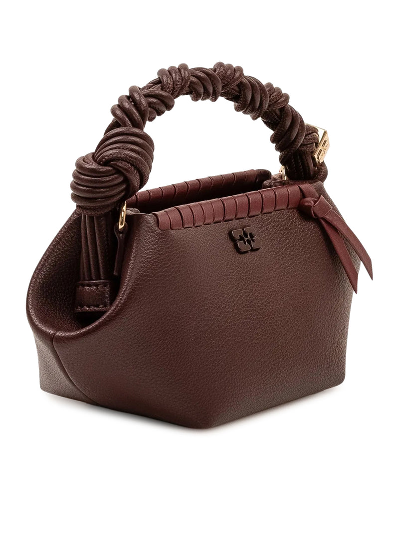BORSA BOU MINI TRESSÉ A TRACOLLA IN PELLE MARTELLATA