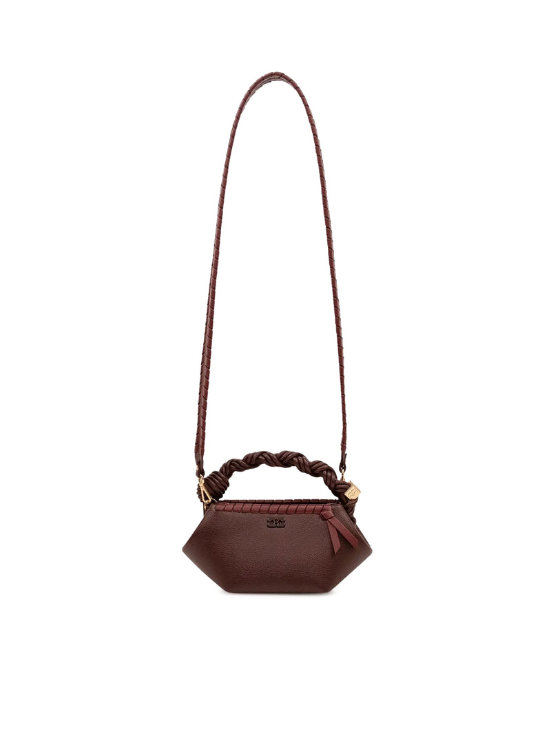 BORSA BOU MINI TRESSÉ A TRACOLLA IN PELLE MARTELLATA