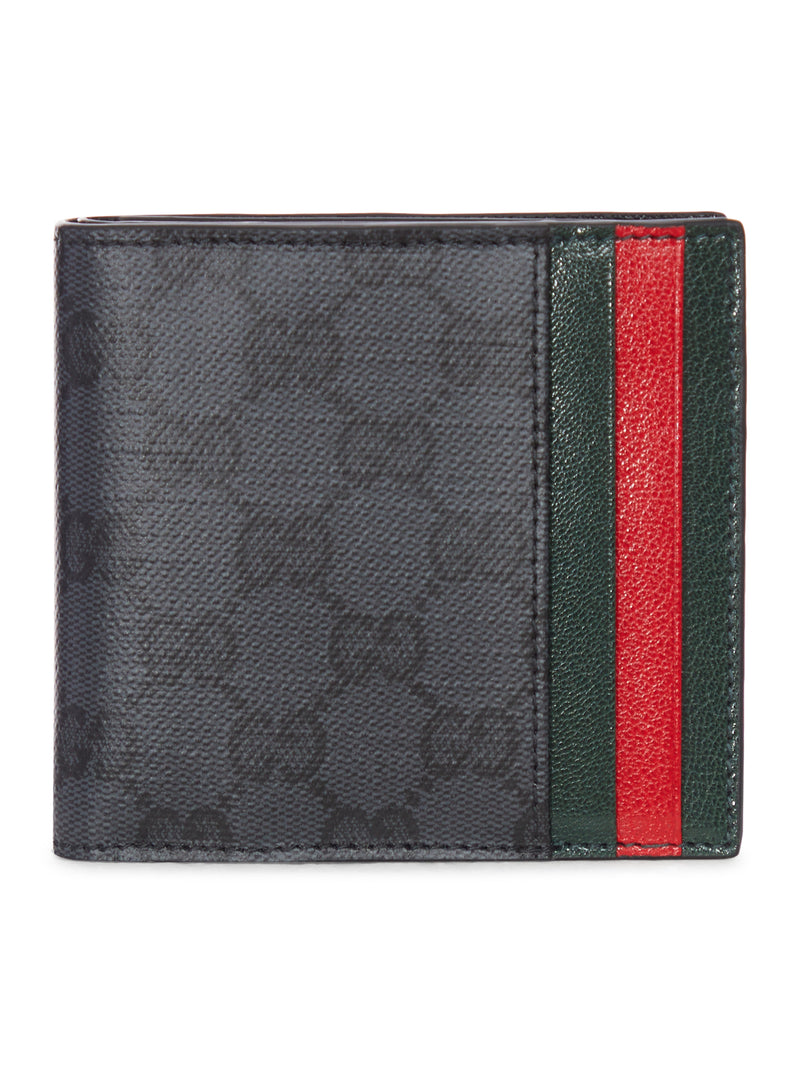 PORTAFOGLIO BI-FOLD CON FESSURE PER CARTE CON NASTRO WEB