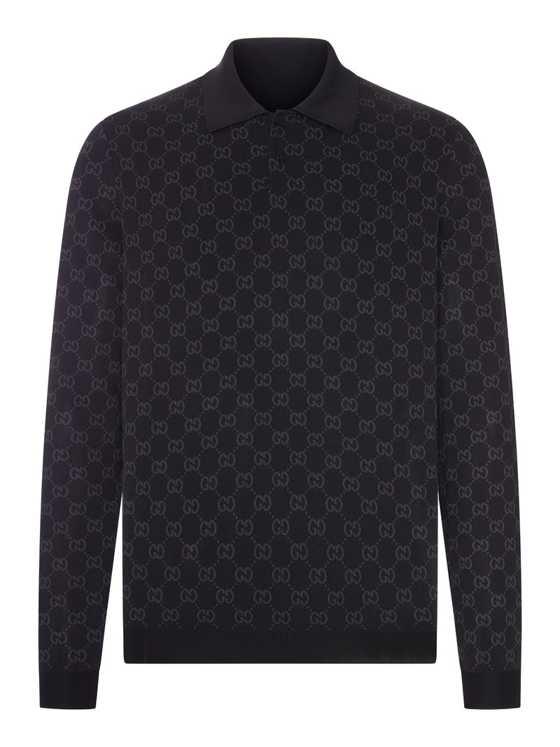 POLO IN VISCOSA GG JACQUARD