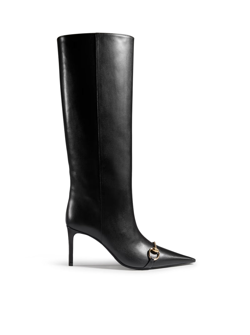 STIVALI SLIP-ON IN PELLE CON MORSETTO