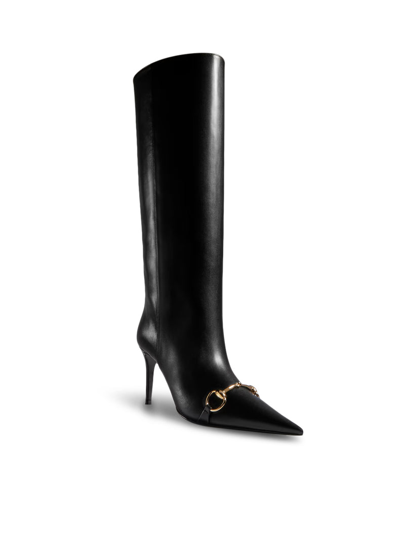 STIVALI SLIP-ON IN PELLE CON MORSETTO