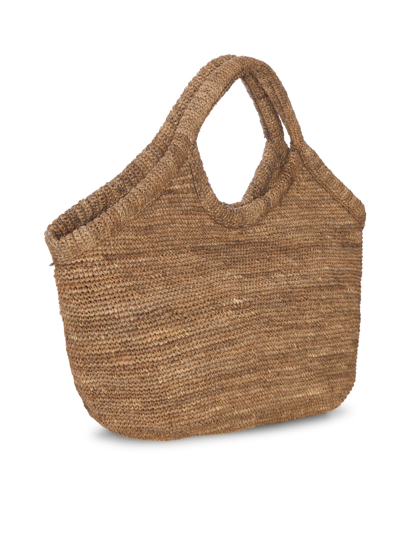 BORSA SHOPPER IN RAFIA INTRECCIATA