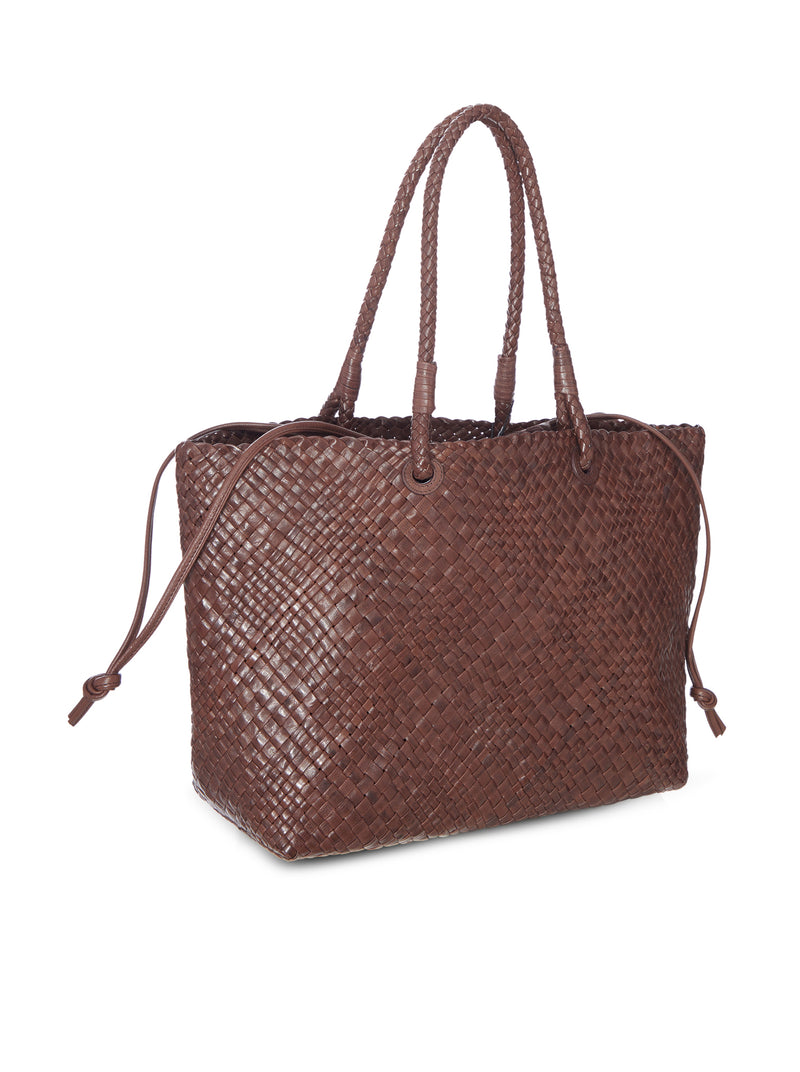 BORSA TOTE IN PELLE INTRECCIATA