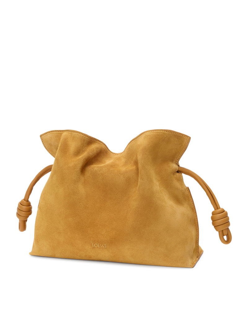 BORSA FLAMENCO CLUTCH MEDIA IN PELLE SCAMOSCIATA