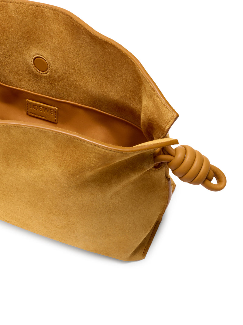 BORSA FLAMENCO CLUTCH MEDIA IN PELLE SCAMOSCIATA
