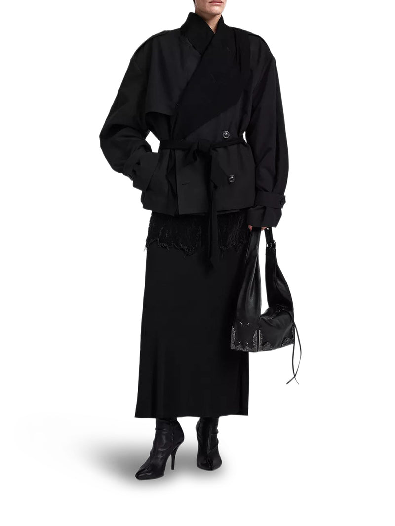 TRENCH CORTO DRAPPEGGIATO