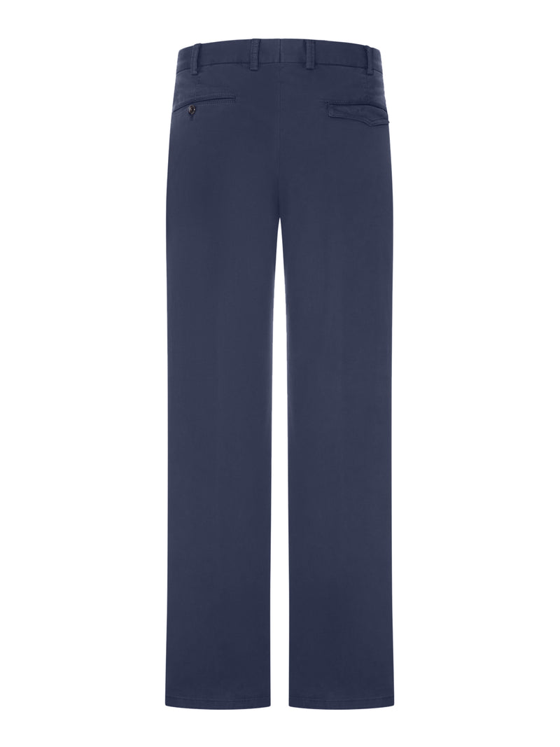 PANTALONI CHINO IN COTONE STRETCH CON GAMBIA DRITTA