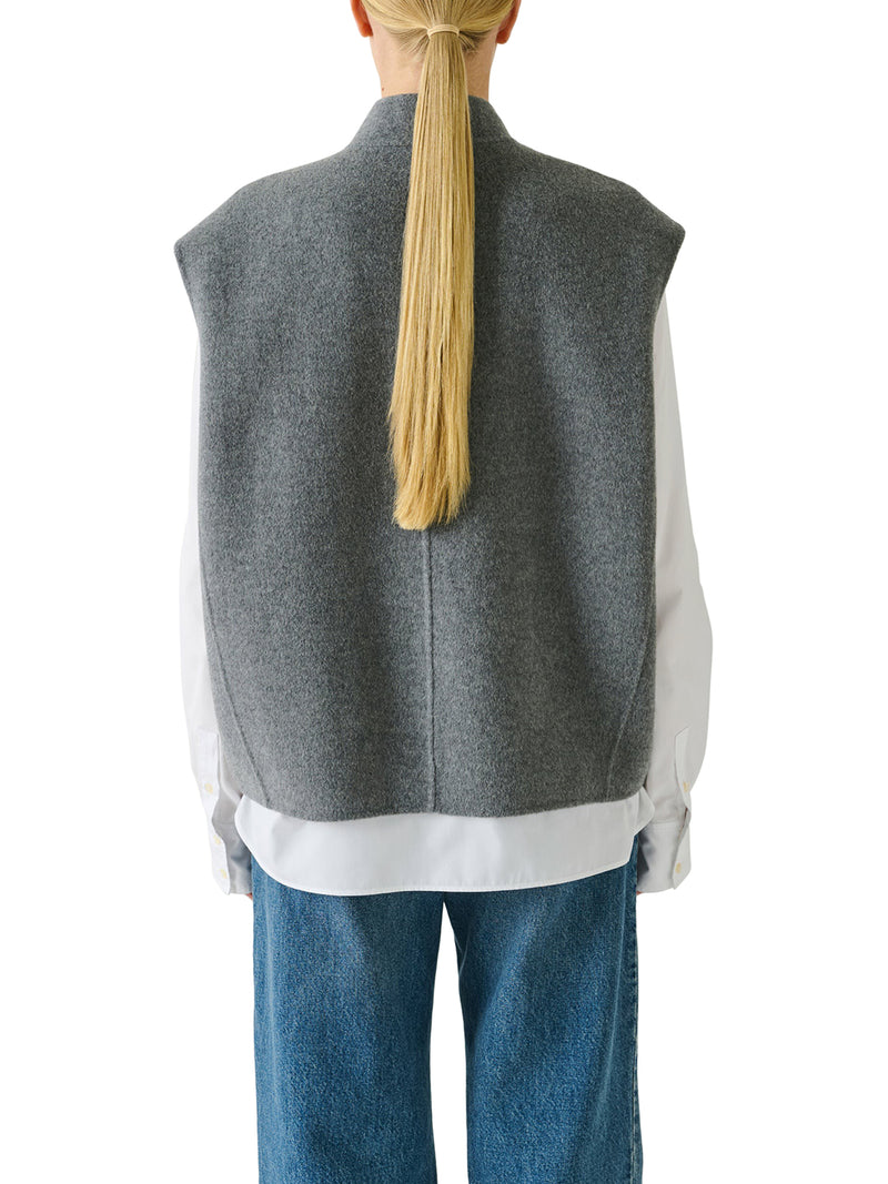 GILET ADELINE IN LANA DOUBLE FACE