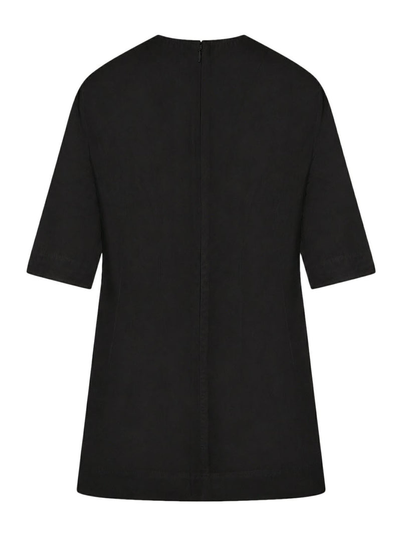 TOP IN COTONE CON MANICHE CORTE