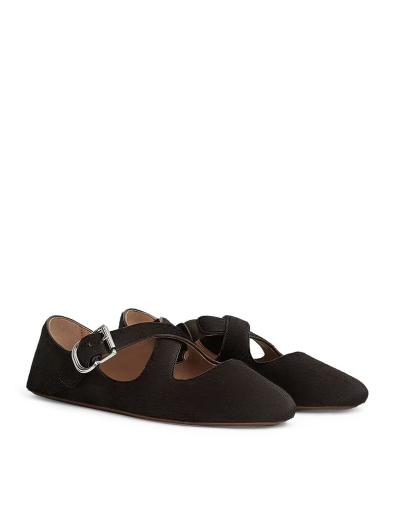 BALLERINE INCROCIATE IN CAVALLINO