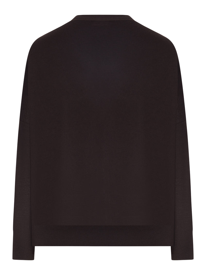 SET CARDIGAN E T-SHIRT IN LANA FINE
