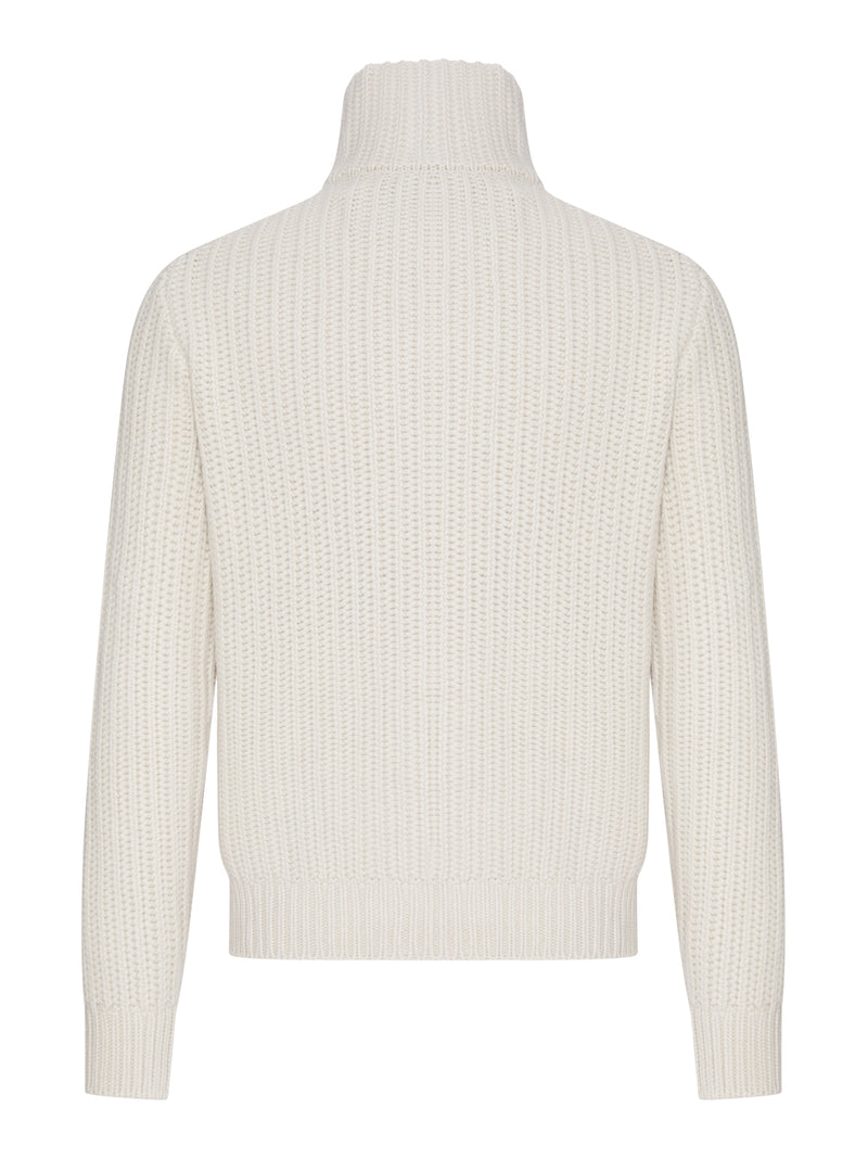 CARDIGAN FULL-ZIP IN MAGLIA A COSTE