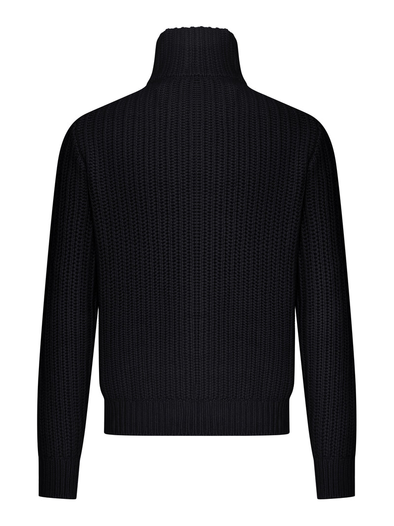 CARDIGAN FULL-ZIP IN MAGLIA A COSTE