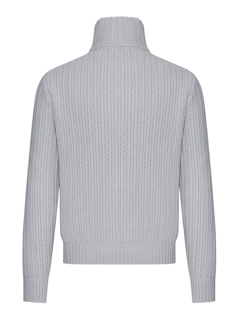 CARDIGAN FULL-ZIP IN MAGLIA A COSTE