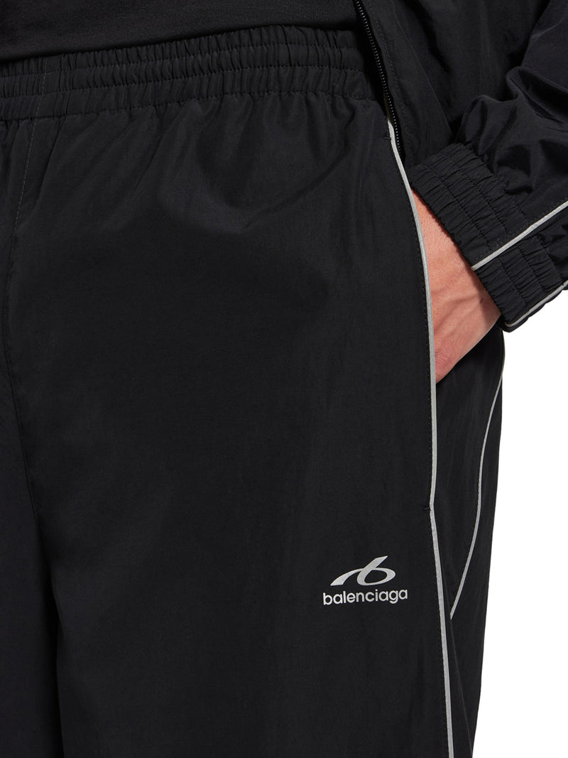 PANTALONI DA TUTA BODYS IN POPELINE DI COTONE TECNICO NERO