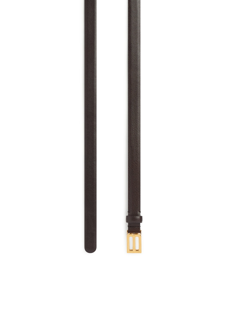 CINTURA BOLERO B IN PELLE DI VITELLO LISCIA MOKA CON FINITURE ORO ANTICATO