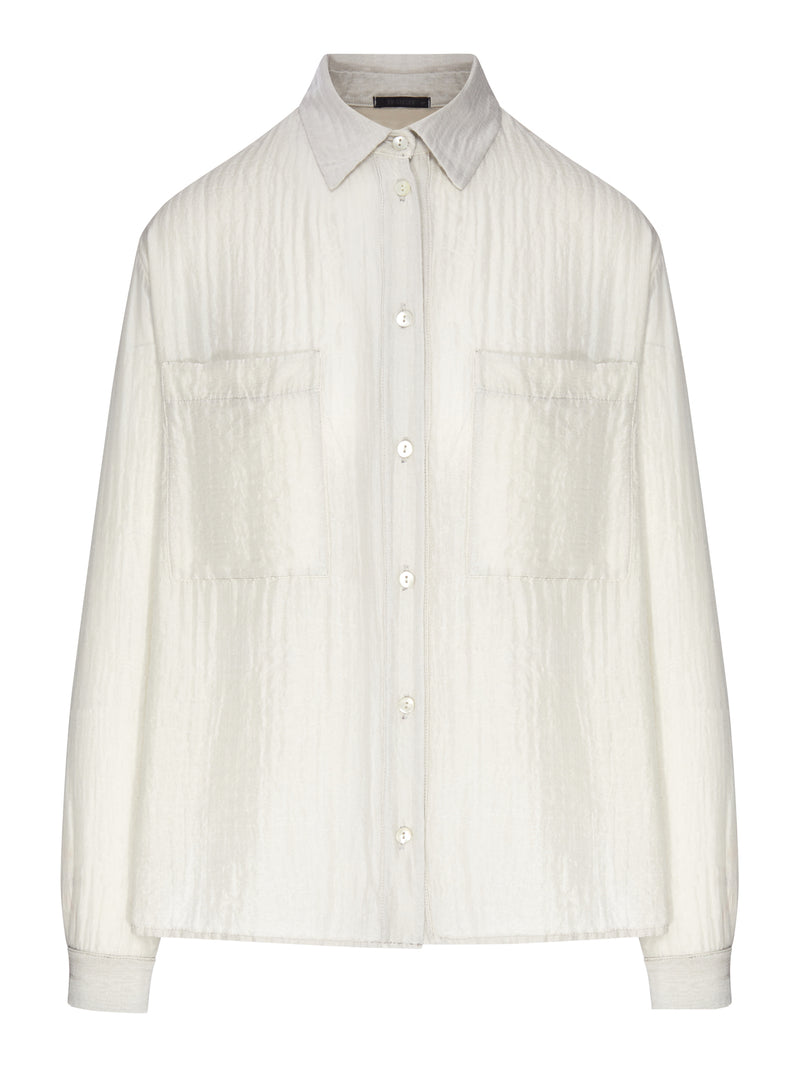 CAMICIA OVERSIZE CON TASCHE FRONTALI
