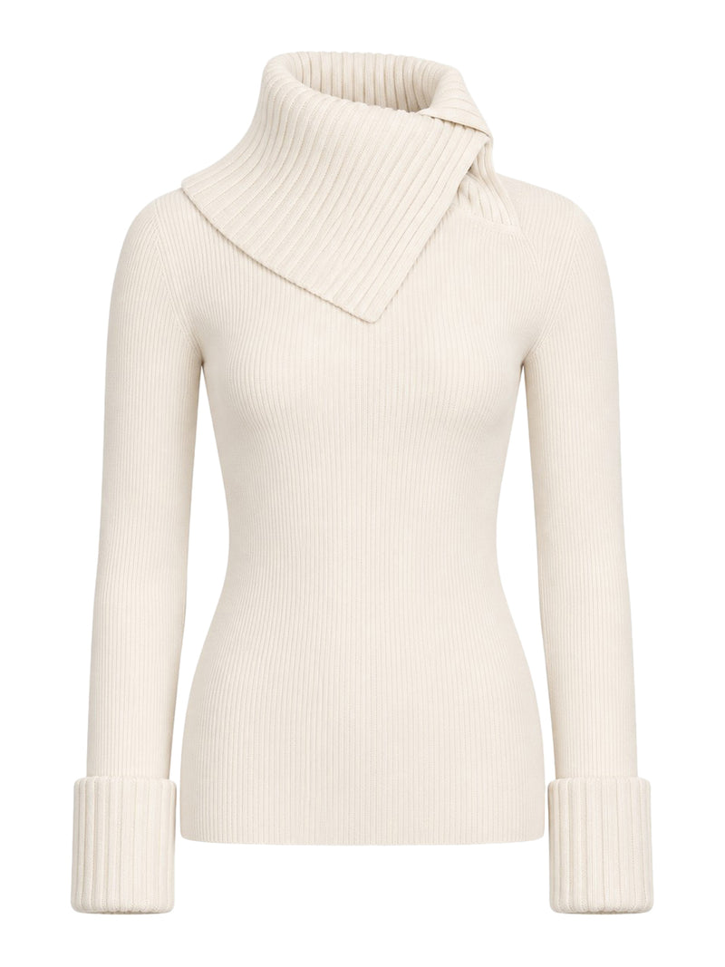 MAGLIA ADERENTE IN LANA STRETCH