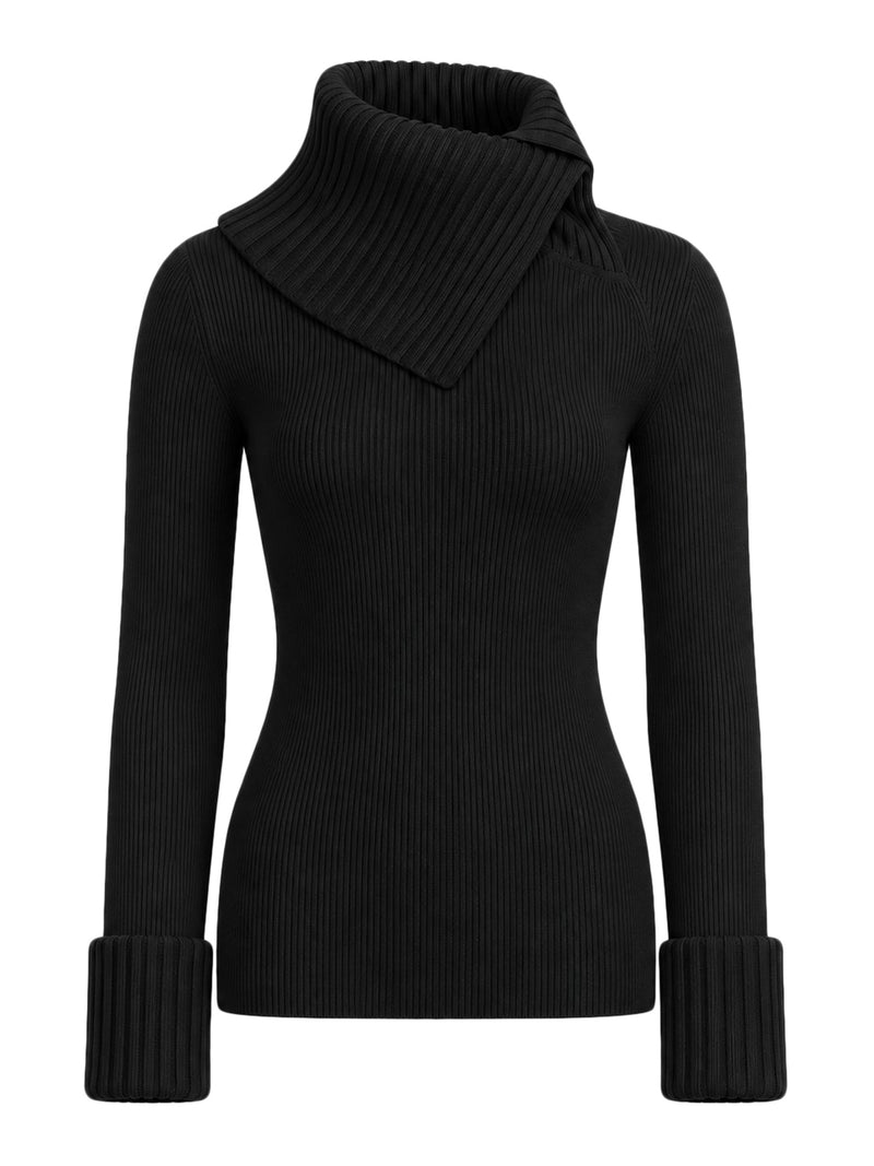 MAGLIA ADERENTE IN LANA STRETCH