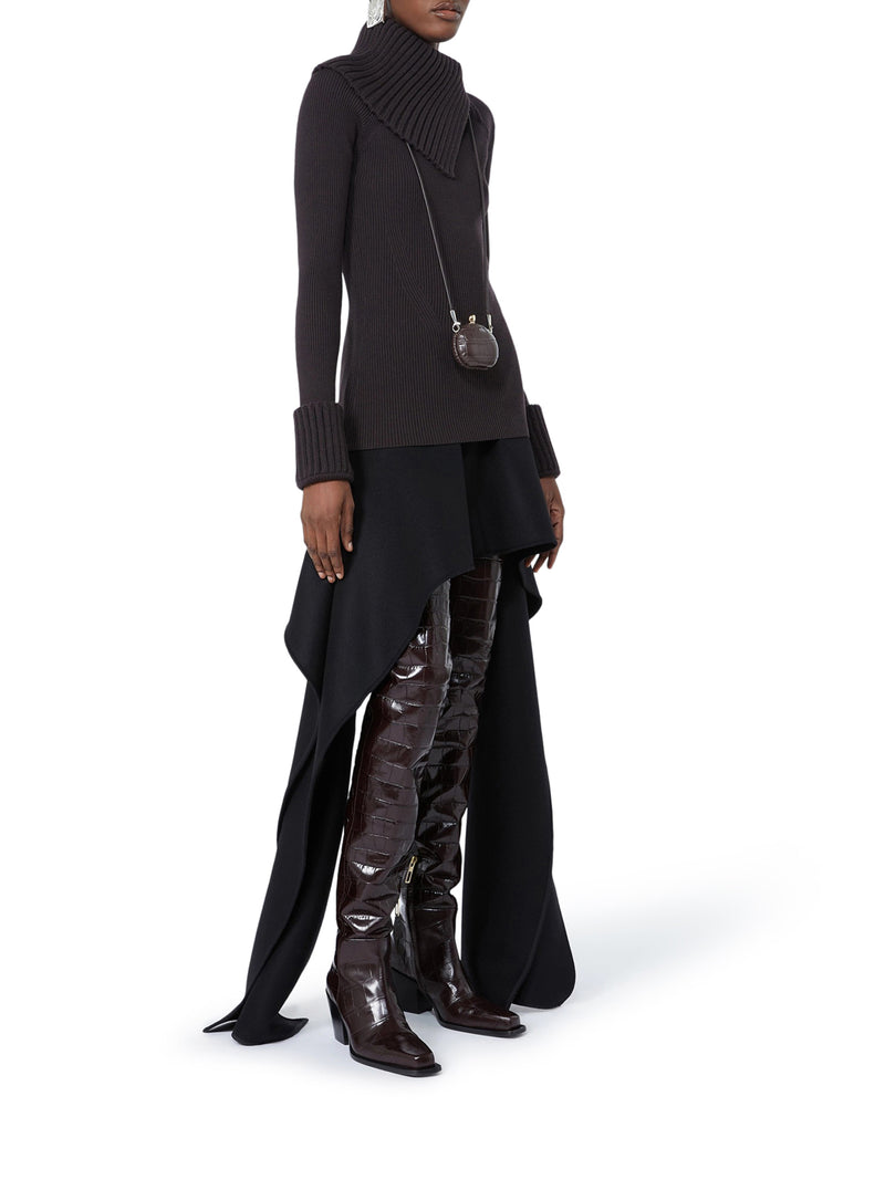 MAGLIA ADERENTE IN LANA STRETCH