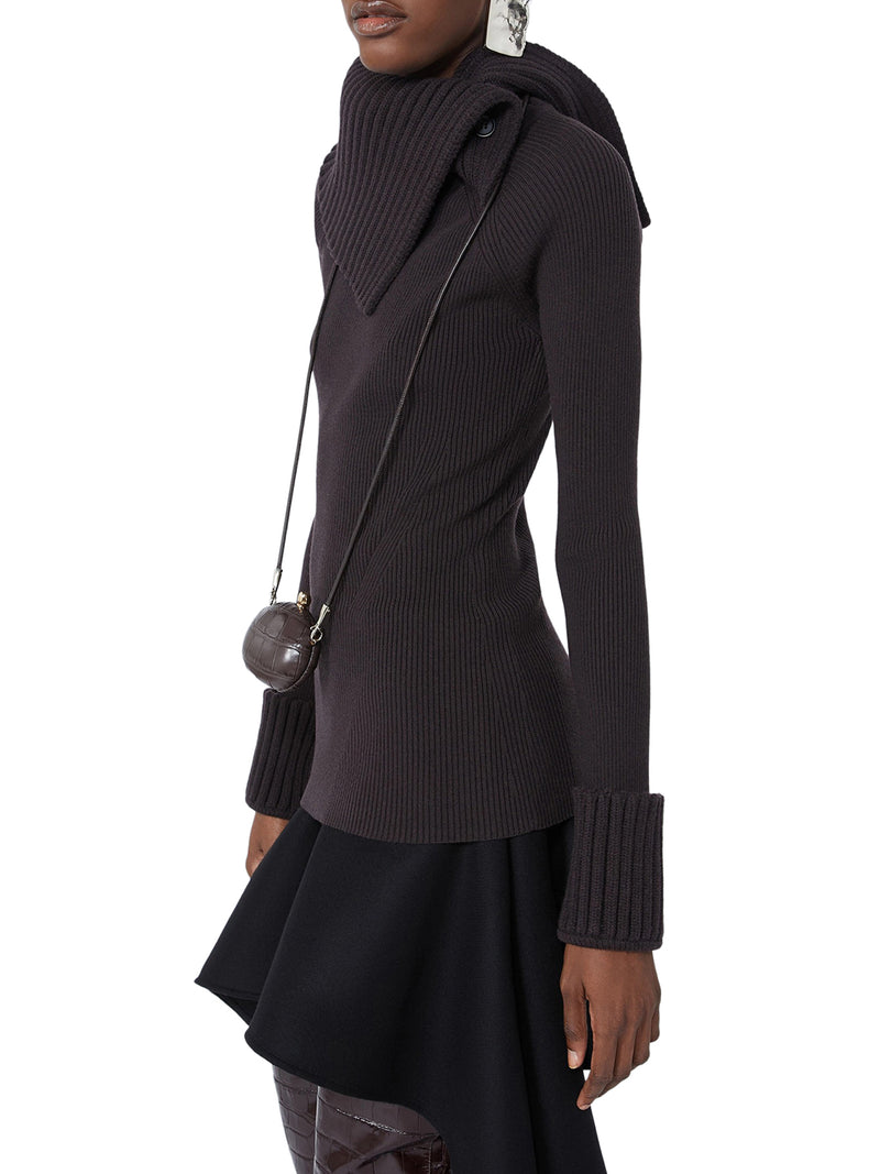 MAGLIA ADERENTE IN LANA STRETCH