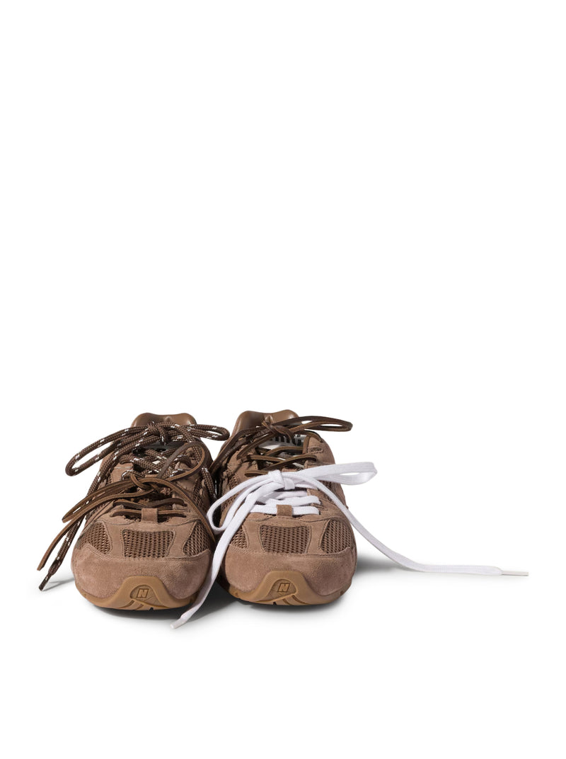 SNEAKERS NEW BALANCE X MIU MIU 530 SL IN PELLE SCAMOSCIATA E RETE